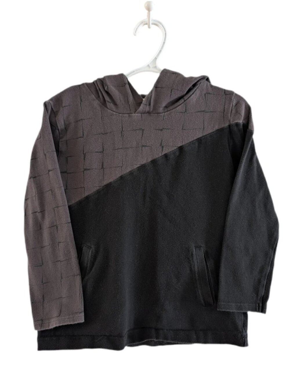 Miles the‎ Label 4T Toddler Boys Hoodie Black Grey Light Thin Sweater